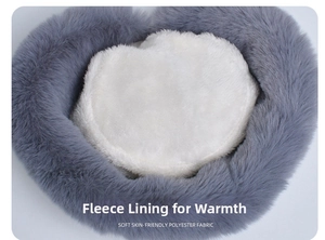 Close-up of soft white fleece lining on the winter hat with heat retention detail