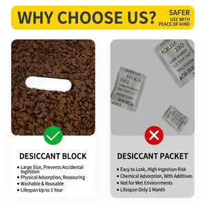 Reusable diatomite pet food desiccant stick for humidity control and moisture absorption