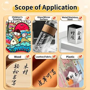Dual-tip oil-based markers for drawing on glass, metal, wood, leather and plastic