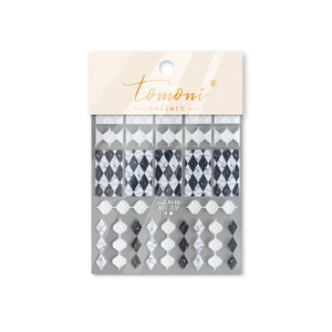 3D embossed nail stickers featuring marble geometric patterns and textured designs