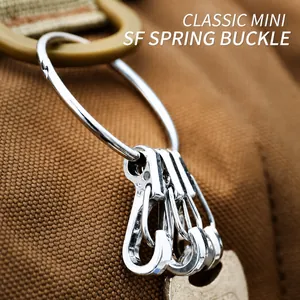 Mini Carabiner Spring Snap Hook Zinc Alloy Tactical EDC Keychain Backpack Accessories Metal Buckle Small Outdoor Clip