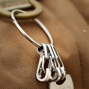 Mini Carabiner Spring Snap Hook Zinc Alloy Tactical EDC Keychain Backpack Accessories Metal Buckle Small Outdoor Clip