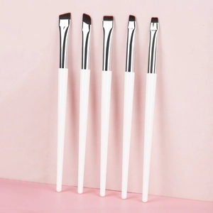 Professional Eye Makeup Brushes Blade Eyeliner Angled Brow Detail Concealer Synthetic Fiber Wood Handle