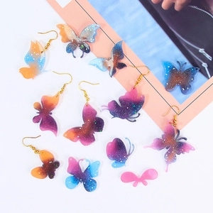 Moules en silicone pour boucles d'oreilles papillon DIY avec effet de dégradé
