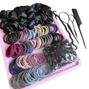 Satin Scrunchies Elastic Hair Ties Rubber Bands Tail Comb Hair Braiding Tools Multi-Color Fashion For Women Girls