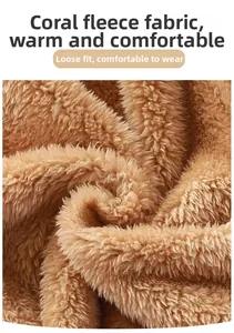 Gros plan du tissu polaire corail haute densité pour combinaisons bébé chaudes en camel
