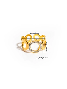 Detailed view showing dimensions and weight of hollow star titanium steel ring