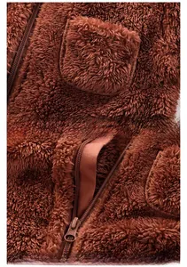 Detail of plush baby romper with high-quality zipper and soft cotton inner lining