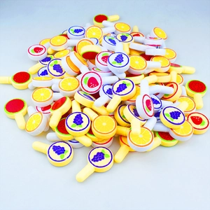 Creative fruit lollipop toy pens in strawberry, grape, lemon, and watermelon designs