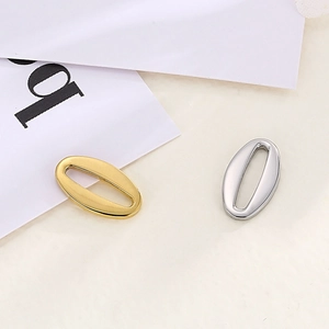 Breloques Ovales Creuses En Acier Inoxydable Chiffre 0 Pendentifs Géométriques Minimalistes Pour Accessoires De Bijoux DIY