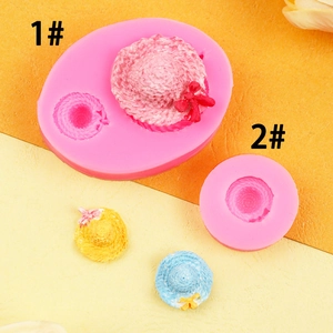 Moule En Silicone Chapeau De Paille DIY Noeud Décoration De Gâteau Fondant Résine Époxy Bijoux Artisanat Argile
