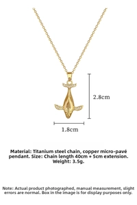Detailed view of titanium steel whale pendant with 40+5cm chain length and 2.8cm size