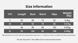 Detaillierte Größentabelle für PU-Lederkleid mit Brust-, Taillen- und Hüftmaßen in cm