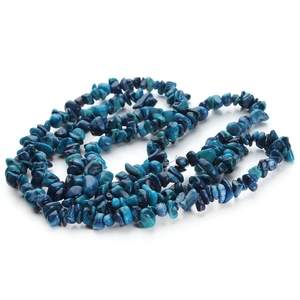 Detail showing natural blue shell gravel beads for DIY jewelry making accessories