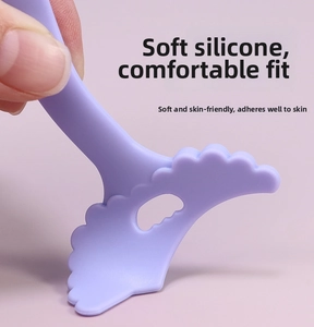 Silicone eyeliner auxiliary tool detail, soft material and wing design for eye makeup.