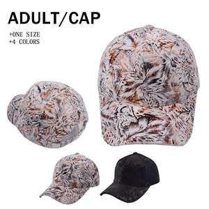 Casquette De Baseball En Coton Imprimé Feuilles Tropicales Protection Solaire Réglable Bord Incurvé Chapeau Hommes Femmes