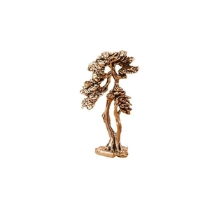 Classic copper pine tree sculpture bonsai ornament for elegant home and office desk decor