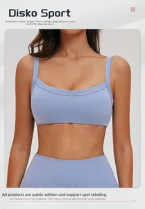 Set yoga celeste con reggiseno sportivo scollo a U e leggings a vita alta spazzolati