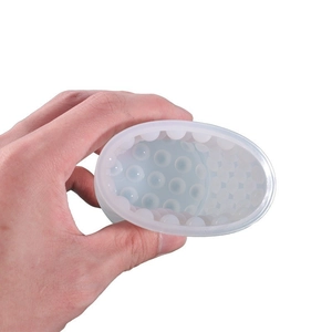 Flexible white silicone cylindrical mold with internal dot texture for DIY resin casting
