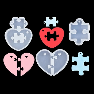 Hartpuzzel siliconen mal voor DIY hars sleutelhangers en Valentijnsdag decoraties