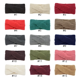 Set di 15 fasce per capelli in maglia intrecciata per calore invernale e stile chic