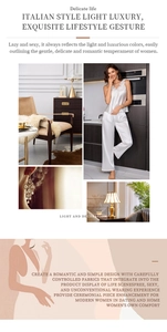 Détail d'un caraco élégant en satin avec bordure en dentelle et pantalon assorti