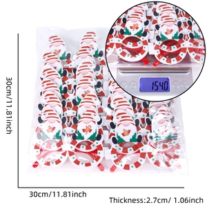 Detailed Christmas party glasses set with festive gnome and gingerbread man designs