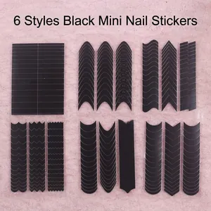 French Manicure Guide Stickers Nail Art Templates Geometric Wave Line V-Shape Heart Patterns DIY Professional Salon Manicure Tools