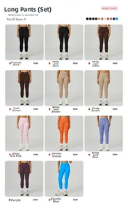 Détails des leggings de yoga sans couture à taille haute en 11 couleurs contrastées