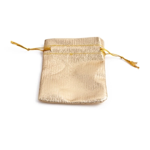 Metallic Shiny Gold Silver Drawstring Jewelry Pouch Gift Packaging Bag For Wedding Party Favors Jewelry Storage Bag