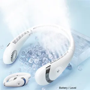 Portable Neck Fan Bladeless Foldable LED Digital Display USB Rechargeable Quiet Wearable Fan For Outdoor Sports