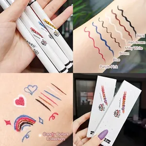 Waterproof colorful liquid eyeliner set with ultra-fine tips for long-lasting makeup looks