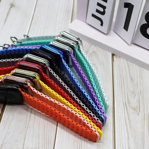 Colorful silicone ocean wave straps with protective cases for stylish LED smartwatches