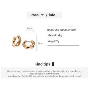 Detailed view of gold geometric earrings with irregular texture, 1.8cm diameter alloy hoops