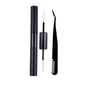 Dual-ended eyelash glue and precision tweezers set for professional DIY lash extensions