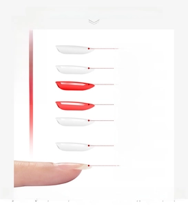 Detail guide showing nail gel layers from base coat to glossy or matte top coat finish