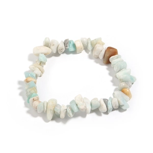 Bracciale di perle in agata naturale e cristalli irregolari con pietre preziose