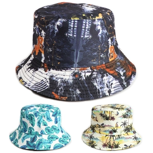 Tropischer Kokosnussbaum Blätter Druck Wendbarer Fischerhut Baumwolle Polyester Faltbarer Sommer Sonnenschutz Für Unisex Erwachsene