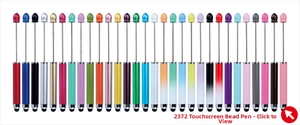 DIY colorful gradient beadable stylus pens in 28 vibrant colors with touch tips