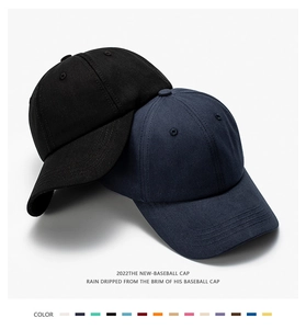 Detail of cotton baseball cap stitching and breathable eyelets with multi-color palette