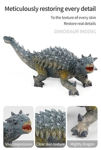 Detalle macro de la textura de piel vívida y púas dorsales en el modelo de dinosaurio realista