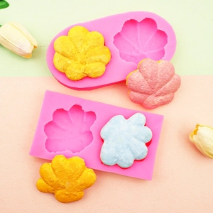 Shell and floral silicone mold set for DIY soap making and cake decorating crafts