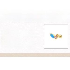 Detailed product specification chart for S925 sterling silver diamond cartilage stud earrings