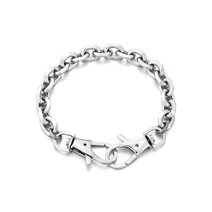 Armband aus Edelstahl im Industriestil mit zwei Hummerverschlüssen und Gliederkette
