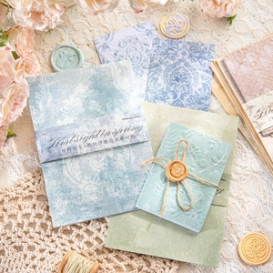 Embossed texture paper kit with 25 vintage floral sheets for scrapbooking and DIY art