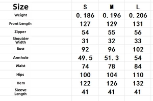 Detailed size chart with measurements for the coconut tree embroidery maxi dress