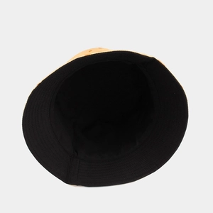 Reversible double-sided cheese pattern bucket hat in vibrant yellow and black colors