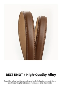 Detailed macro view of dark brown genuine leather belt with fine stitching and oil edges