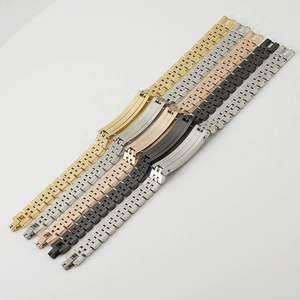 Classic 18K gold and silver stainless steel watch link bracelets for men in five colors