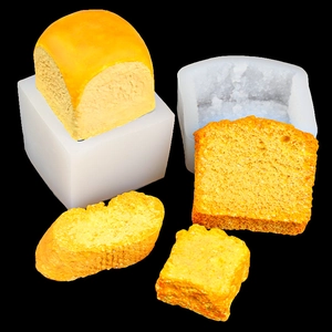 Stampo in silicone a fetta di pane per sapone o argilla fai-da-te con risultato realistico
